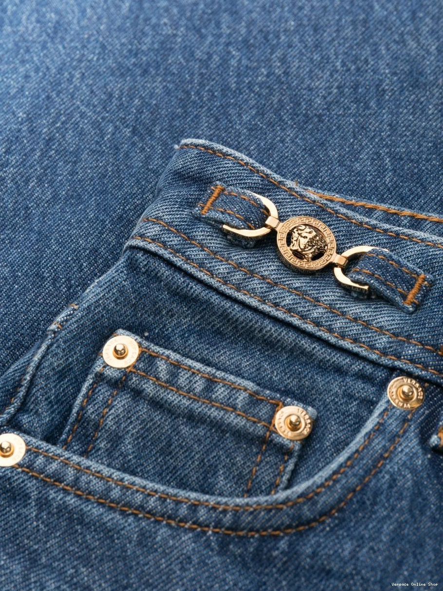 Cheap Women '95 straight-leg Versace Medusa jeans 0804